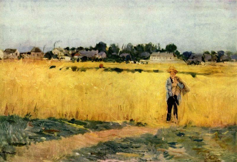Berthe Morisot Grain field France oil painting art